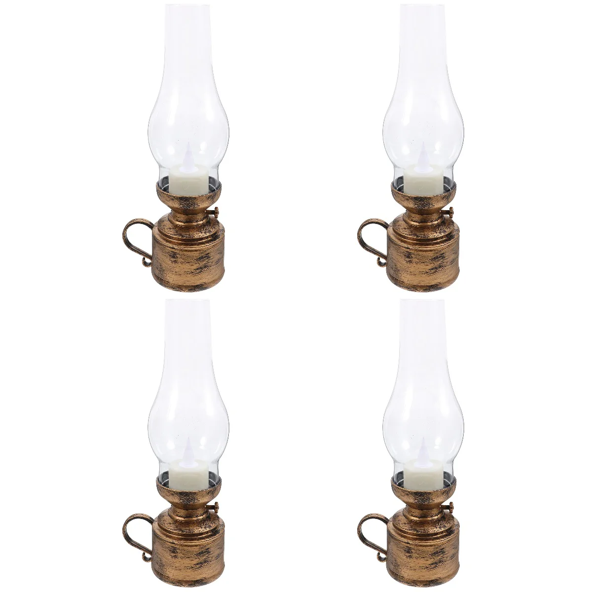 4 Pack Metal Retro Kerosene Lamp Lanterns Decorative Oil 2450X940X680CM Pp LED Model
4 Pack Metal Retro Kerosene Lamp Lanterns Decorative Oil 2450X940X680CM Pp LED Model