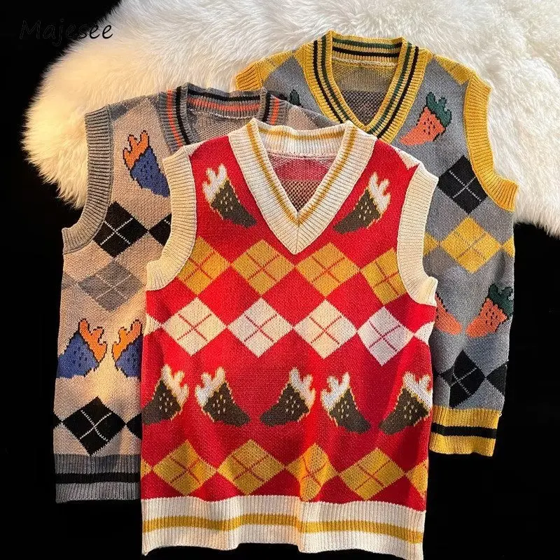Couple Sweater Vest Men Classic Fashion Argyle High Street Japanese Style V-neck Versatile Aesthetic Spring Autumn Temperament
Couple Sweater Vest Men Classic Fashion Argyle High Street Japanese Style V-neck Versatile Aesthetic Spring Autumn Temperament