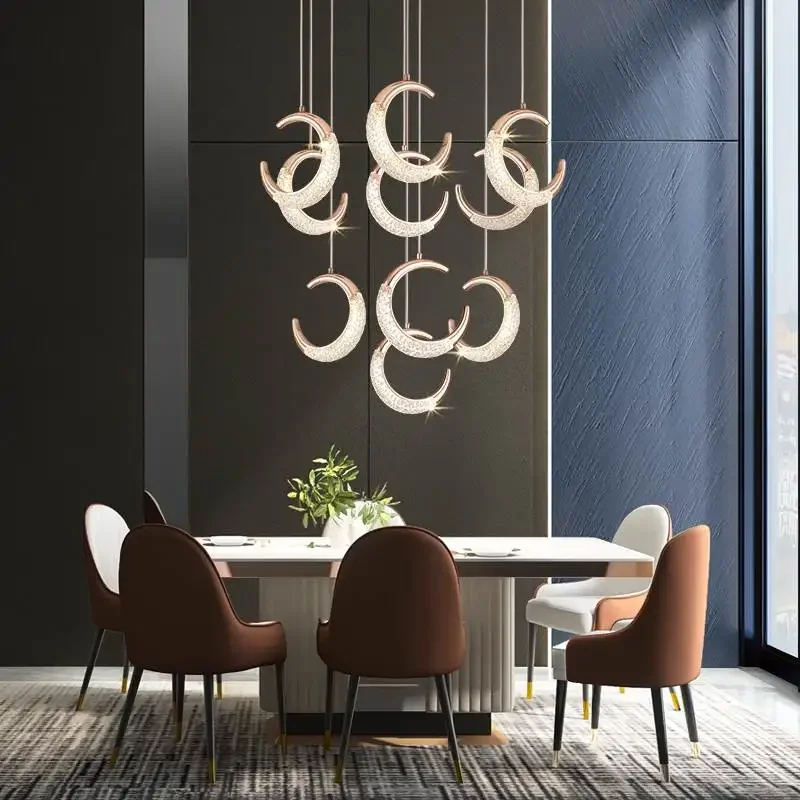 Staircase Chandelier Nordic Modern Light Luxury Creative Personality Moon Restaurant Light Duplex Loft Long Line Chandelier
Staircase Chandelier Nordic Modern Light Luxury Creative Personality Moon Restaurant Light Duplex Loft Long Line Chandelier
