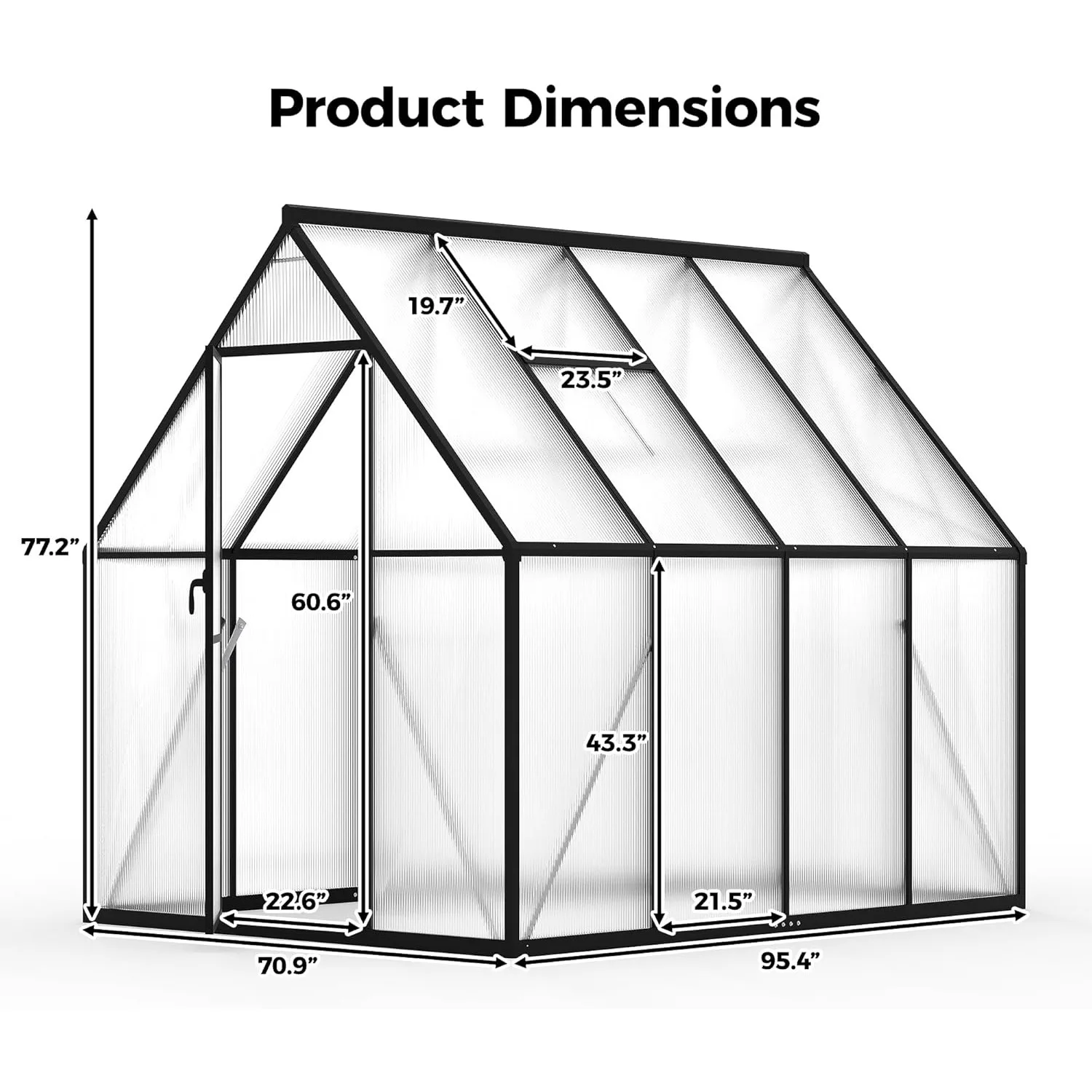 Polycarbonate Greenhouse with Roof Vent, Enhanced Aluminum Large Walk-in Green House for Garden Backyard,Customized
Polycarbonate Greenhouse with Roof Vent, Enhanced Aluminum Large Walk-in Green House for Garden Backyard,Customized