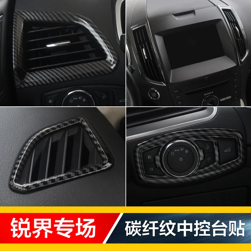 Car Accessories High quality imitation carbon fiber color instrument panel air outlet decorative frame For Ford Edge 2015-2020
Car Accessories High quality imitation carbon fiber color instrument panel air outlet decorative frame For Ford Edge 2015-2020