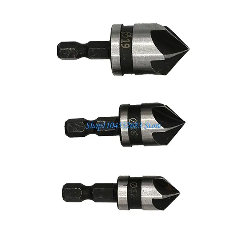 Y6GD 3Piece Hexadecimal Shank Countersink Drill Bit 5Flute Chamfer For Wood Drilling
Y6GD 3Piece Hexadecimal Shank Countersink Drill Bit 5Flute Chamfer For Wood Drilling