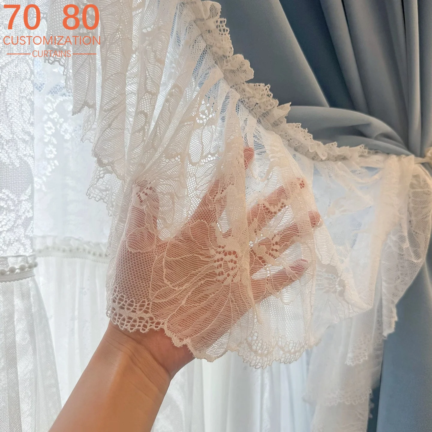 French Grey Blue Velvet Lace Curtains for Living Room Bedroom French Window Skirt Curtain Custom Finished Partition Curtain
French Grey Blue Velvet Lace Curtains for Living Room Bedroom French Window Skirt Curtain Custom Finished Partition Curtain
