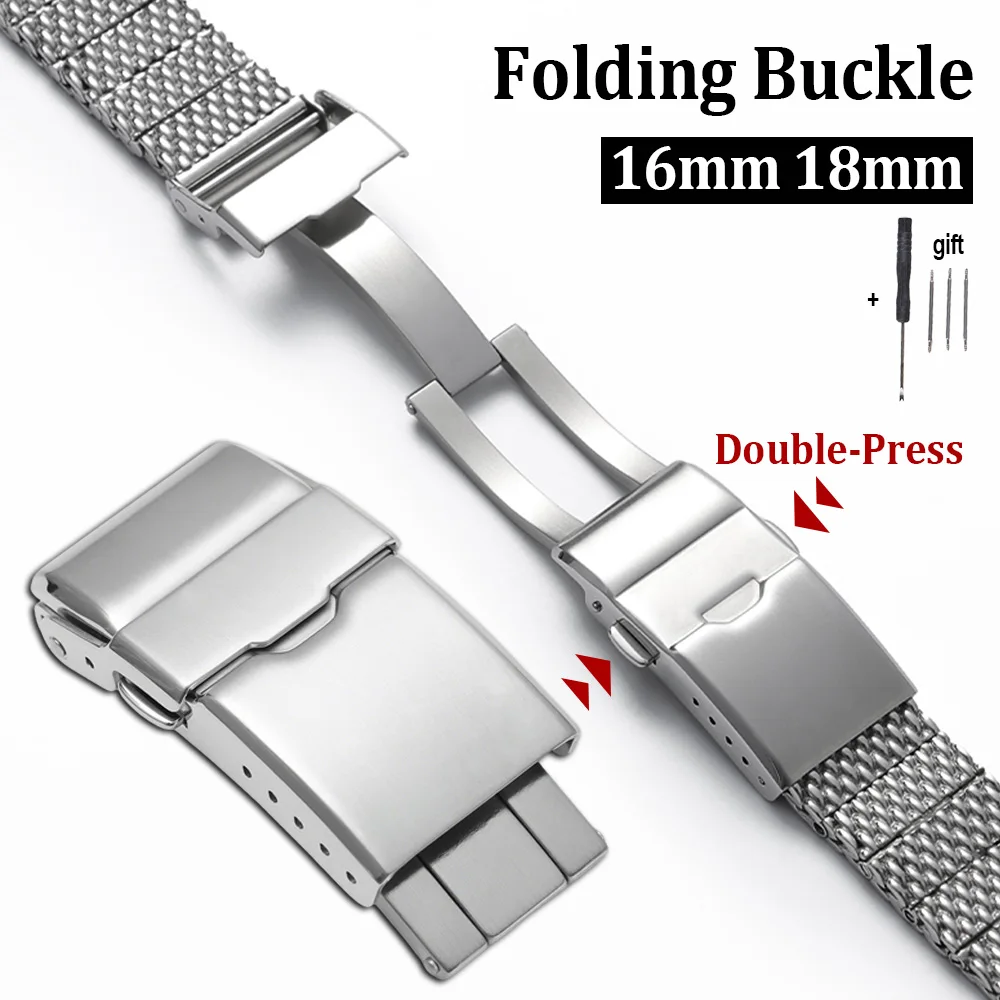 Adjustable Folding Buckle Extendable Clasps Luxury 316L Solid Stainless Steel Watch Strap Buckle 16mm 18mm Premium Metal Button
Adjustable Folding Buckle Extendable Clasps Luxury 316L Solid Stainless Steel Watch Strap Buckle 16mm 18mm Premium Metal Button
