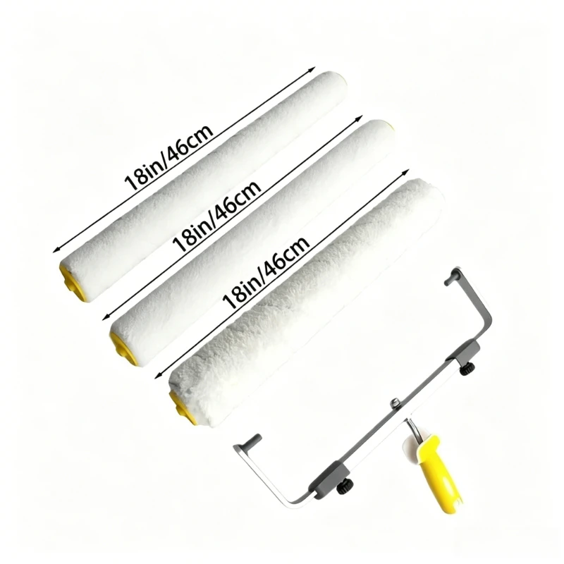 For Smooth Surfaces 18 "Roller Brush Set (6mm, 9mm, 18mm) Large Area Brush Tool Efficient Surface Treatment
For Smooth Surfaces 18 "Roller Brush Set (6mm, 9mm, 18mm) Large Area Brush Tool Efficient Surface Treatment
