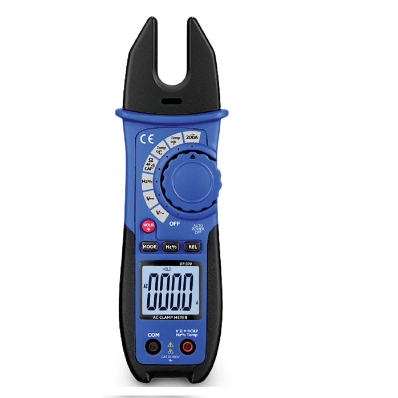 DT-370 4000 Counts Heavy Duty 200A AC MINI 1.2inch (30mm) Open Jaw Clamp Meter
DT-370 4000 Counts Heavy Duty 200A AC MINI 1.2inch (30mm) Open Jaw Clamp Meter