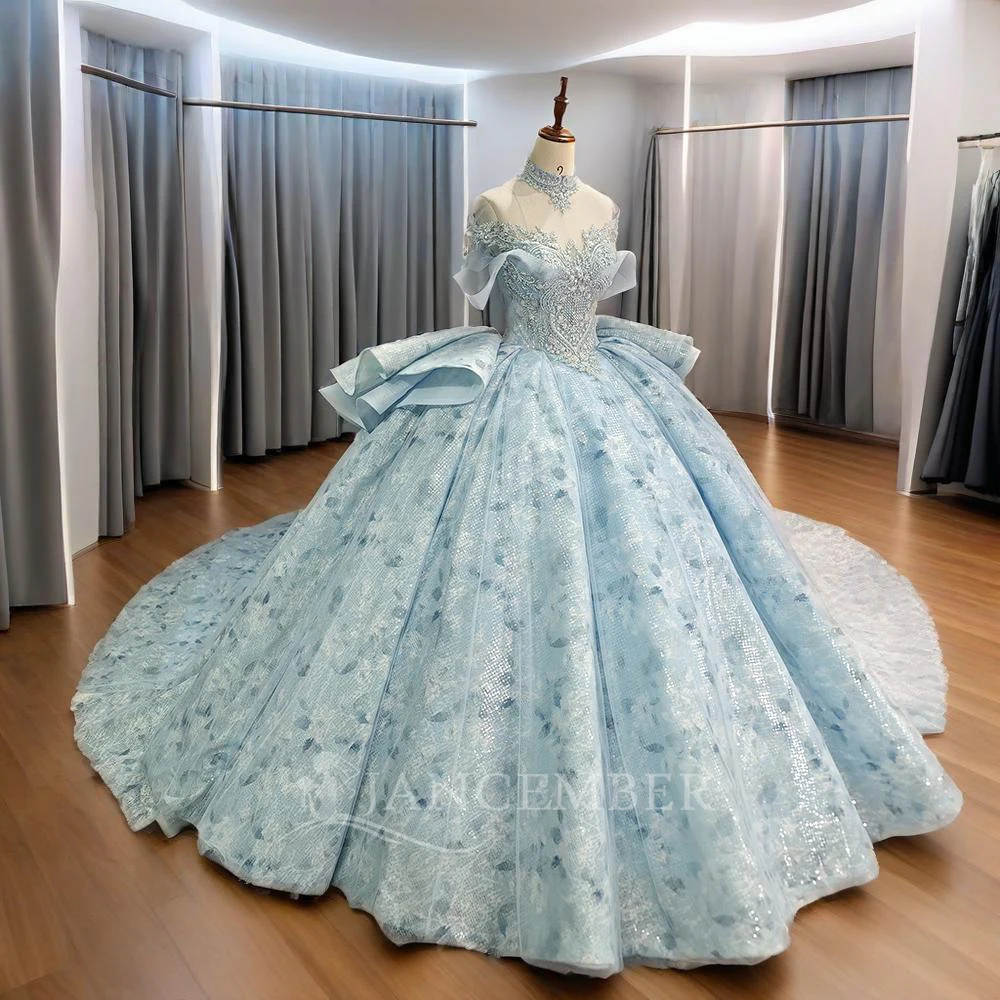 Синее платье принцессы Quinceanera для девочек, красивое платье с цветочным принтом и бисером, индивидуальный корсет с открытыми плечами, Sweet 16, Vestido De 15
Синее платье принцессы Quinceanera для девочек, красивое платье с цветочным принтом и бисером, индивидуальный корсет с открытыми плечами, Sweet 16, Vestido De 15