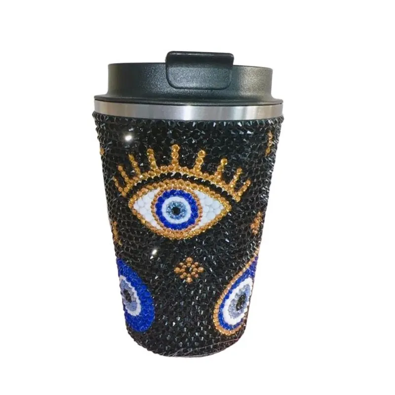 Rhinestone Evil Eyes Coffee Mug 380ml Blinged Thermal Insulation Water Bottle Stainless Steel Vacuum Cup Fashion Accessary Gift
Rhinestone Evil Eyes Coffee Mug 380ml Blinged Thermal Insulation Water Bottle Stainless Steel Vacuum Cup Fashion Accessary Gift