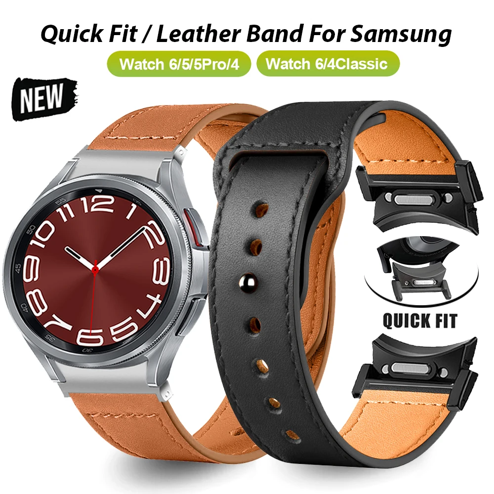 Ремешок кожаный без зазора для Samsung Galaxy Watch 6 Classic, быстросъемный браслет для Galaxy 5Pro, 47 мм 43 мм 6 40 мм 44 мм
Ремешок кожаный без зазора для Samsung Galaxy Watch 6 Classic, быстросъемный браслет для Galaxy 5Pro, 47 мм 43 мм 6 40 мм 44 мм
