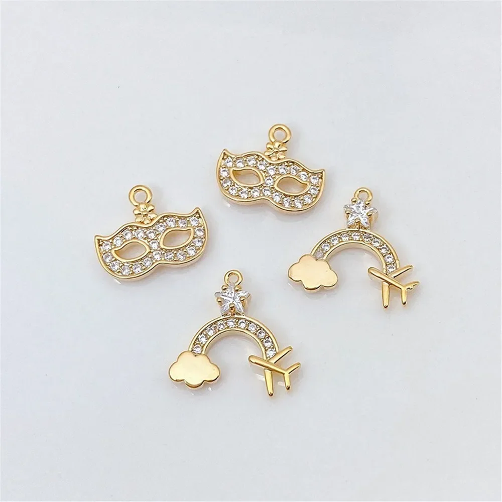 14K Gold-plated Micro-inlaid Zircon Umbrella High-heeled Shoes Pendant Diy Handmade Bracelet Jewelry Material Accessories L417
14K Gold-plated Micro-inlaid Zircon Umbrella High-heeled Shoes Pendant Diy Handmade Bracelet Jewelry Material Accessories L417