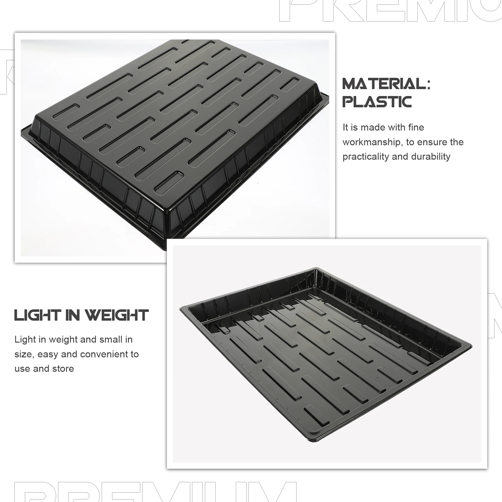 5pcs Seedling Tray Bottom Bracket Flat Growing Trays No Holes Black Plant Veggie Nursery Hydroponic Succulent Breeding Pot
5pcs Seedling Tray Bottom Bracket Flat Growing Trays No Holes Black Plant Veggie Nursery Hydroponic Succulent Breeding Pot