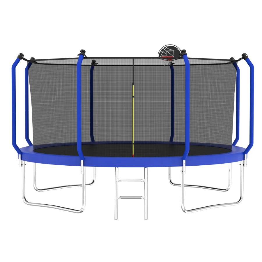 12FT Trampoline with Basketball Hoop, ASTM Approved Reinforced Type Outdoor Trampoline with Enclosure Net
12FT Trampoline with Basketball Hoop, ASTM Approved Reinforced Type Outdoor Trampoline with Enclosure Net