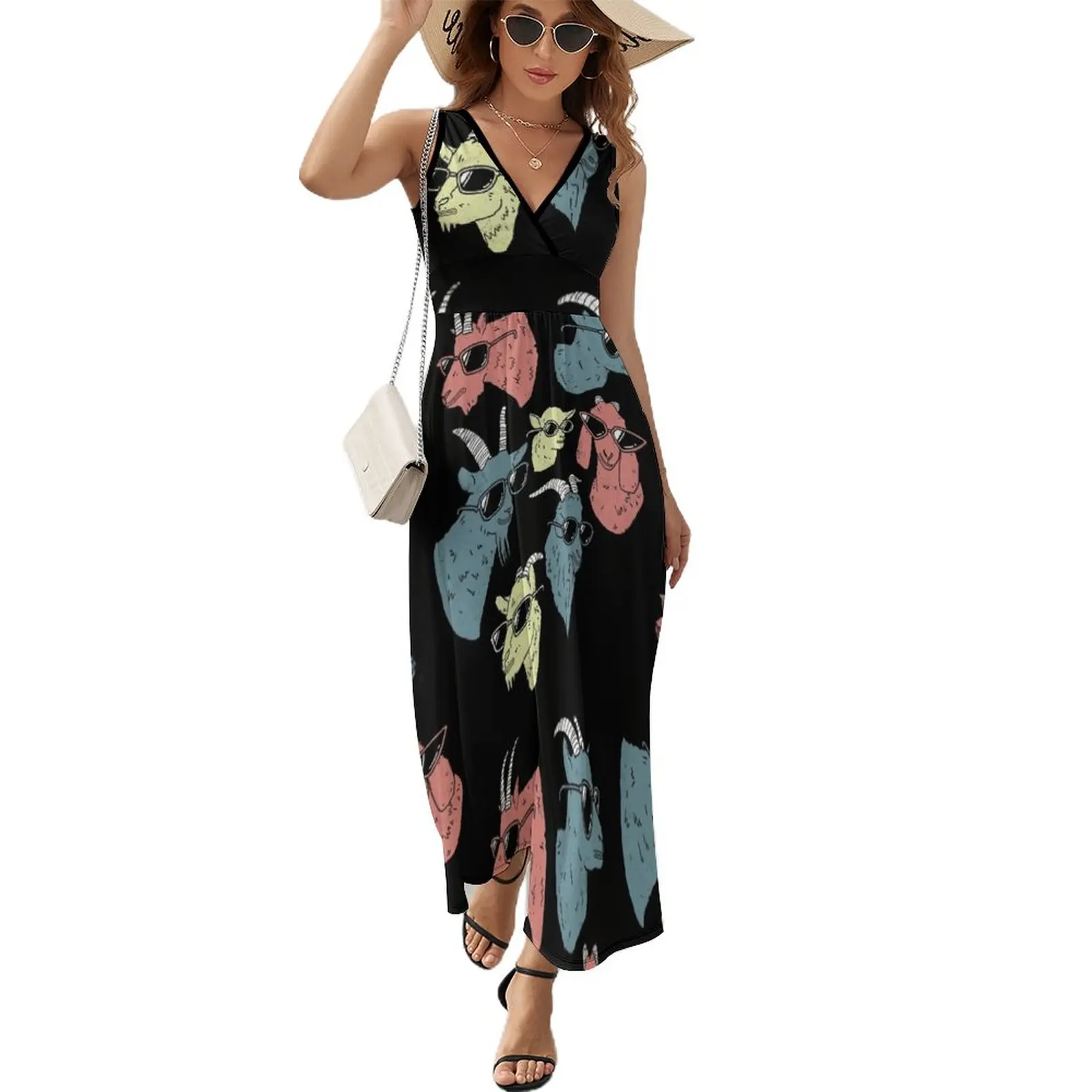 Goats Sleeveless Dress Women long dress loose women's dress Women's evening dress Long dress
Goats Sleeveless Dress Women long dress loose women's dress Women's evening dress Long dress