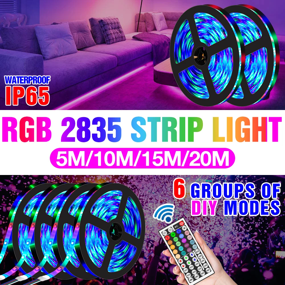 LED Strip Lights Neon Lamp 12V RGB Tape Lamp Night Light Dimmable Strip Waterproof Lampara 5M 10M 15M 20M Room Decorations Lamp
LED Strip Lights Neon Lamp 12V RGB Tape Lamp Night Light Dimmable Strip Waterproof Lampara 5M 10M 15M 20M Room Decorations Lamp