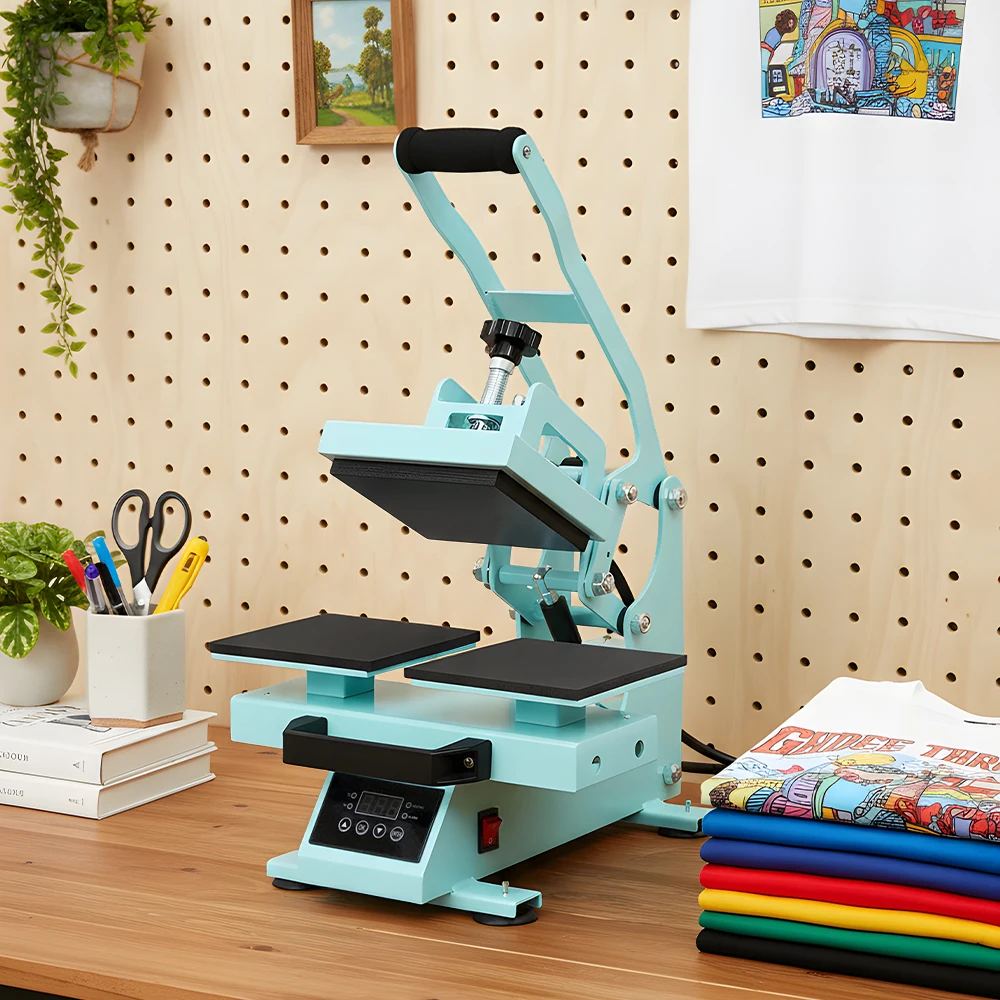 Double Station Manual Heat Press Machine 15*15cm Sublimation Heat Transfer T Shirt Printing Press Machine
Double Station Manual Heat Press Machine 15*15cm Sublimation Heat Transfer T Shirt Printing Press Machine