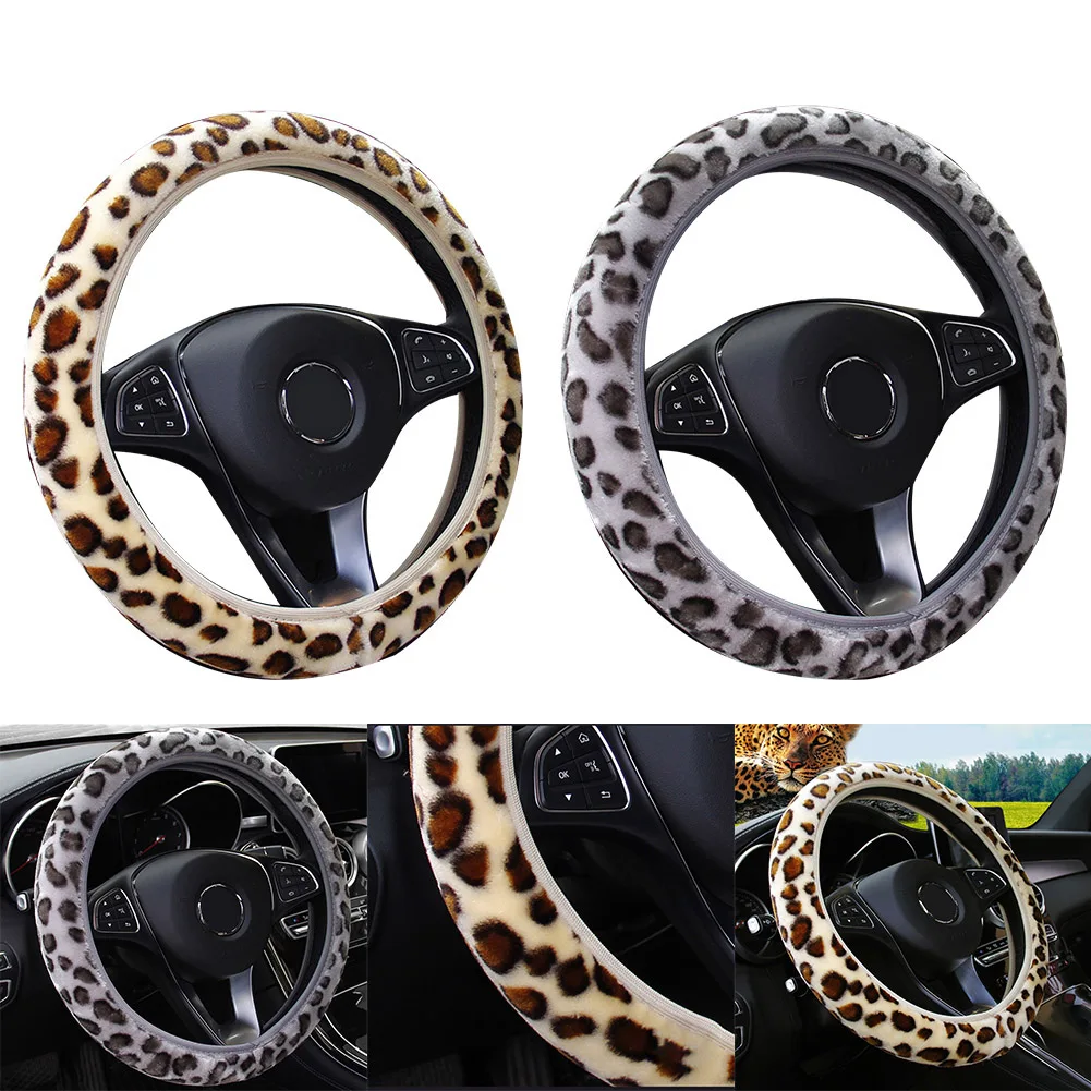 Car Steering Wheel Cover Leopard Print Fluffy Warm For 37-39cm Diameter Steering Wheel Cover Accessories Plush Fuzzy Girl
Car Steering Wheel Cover Leopard Print Fluffy Warm For 37-39cm Diameter Steering Wheel Cover Accessories Plush Fuzzy Girl