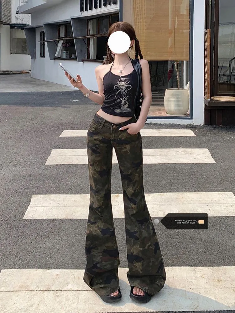 High Waist Wide Leg Camouflage Denim Jeans Women's Spring New Style Slimming Concealing Straight Leg Pants Loose Fit Style
High Waist Wide Leg Camouflage Denim Jeans Women's Spring New Style Slimming Concealing Straight Leg Pants Loose Fit Style