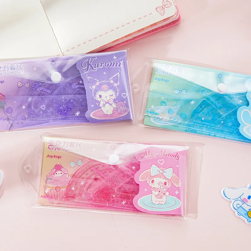 6set/lot Sanrio Kuromi Melody Ruler Set Cute Straight Rulers Bookmark Drawing Tool Promotional Stationery Gift School Supplies
6set/lot Sanrio Kuromi Melody Ruler Set Cute Straight Rulers Bookmark Drawing Tool Promotional Stationery Gift School Supplies