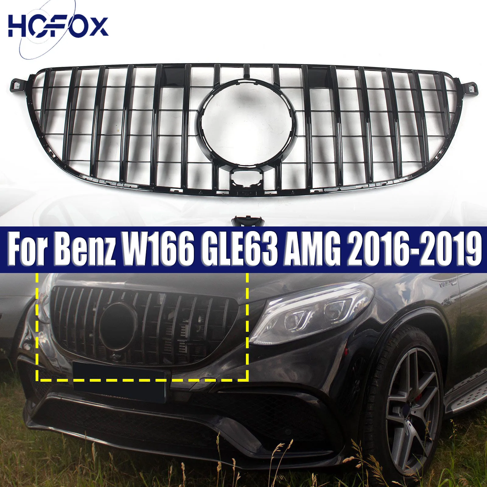 For Mercedes Benz W166 GLE63 AMG 2016-2019 Front Bumper Grille Racing Grill GT Style Grill Tuning Body Kit
For Mercedes Benz W166 GLE63 AMG 2016-2019 Front Bumper Grille Racing Grill GT Style Grill Tuning Body Kit