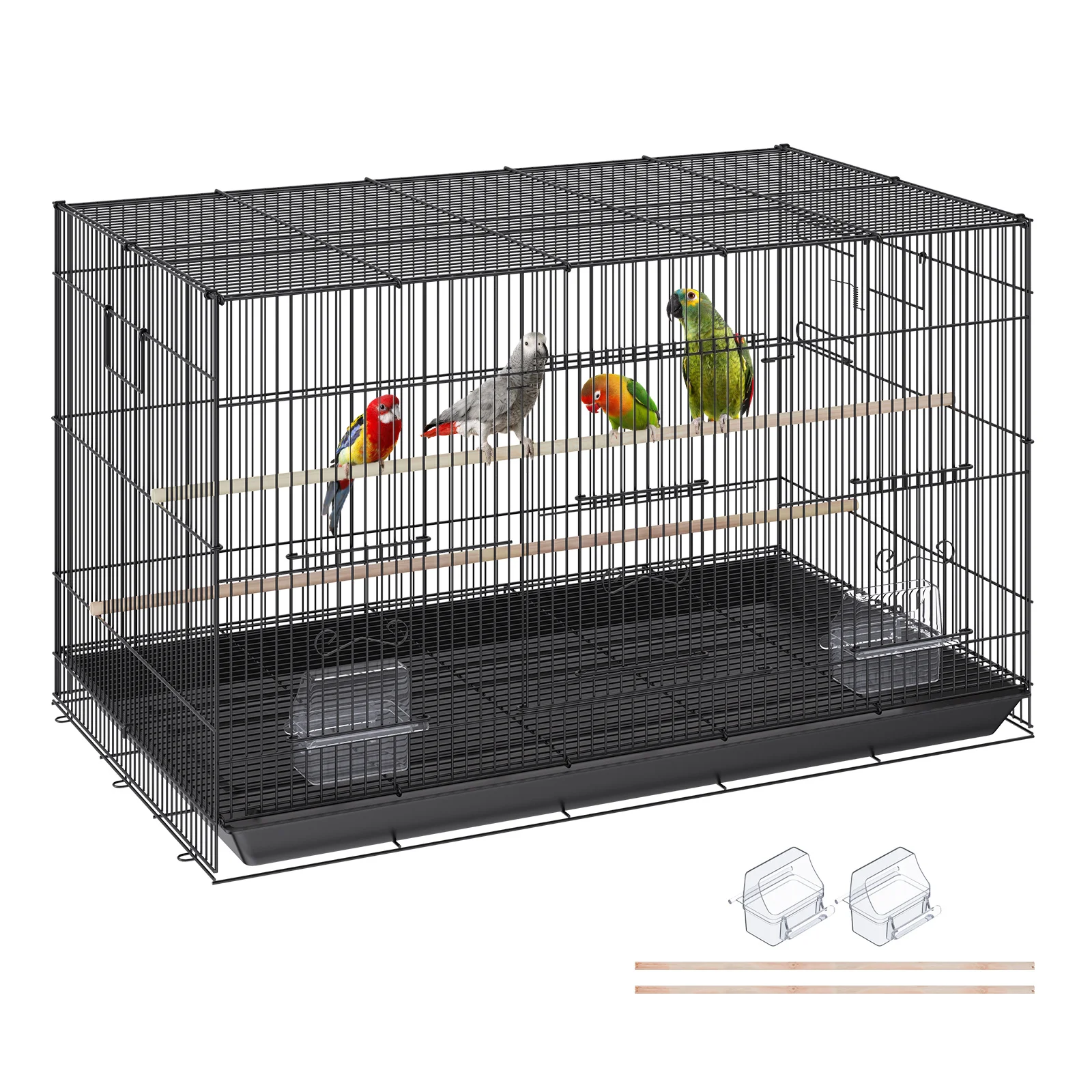 30 inch Bird Cage, Metal Large Parakeet Cages for Cockatiels Small Parrot Budgies Lovebirds Canaries, Pet Bird Cage with Rolling Stand and Tray
30 inch Bird Cage, Metal Large Parakeet Cages for Cockatiels Small Parrot Budgies Lovebirds Canaries, Pet Bird Cage with Rolling Stand and Tray