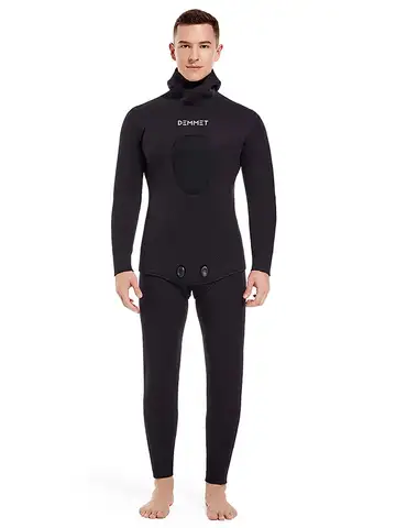 Hooded 3mm Camouflage Wetsuit Spearfishing Diving Suit Long Sleeve Fission Neoprene Submersible Diving for Men Keep Warm 2 Piece