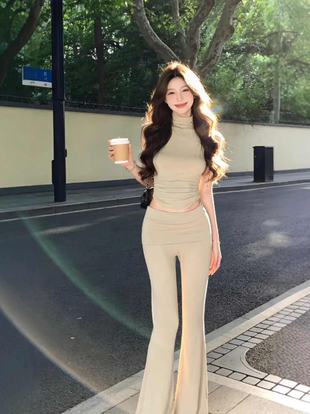 Unique Korean Style Slimming Two-Piece Set Comfortable Breathable Summer Outfit High Collar Vest Long Pants for Women
Unique Korean Style Slimming Two-Piece Set Comfortable Breathable Summer Outfit High Collar Vest Long Pants for Women