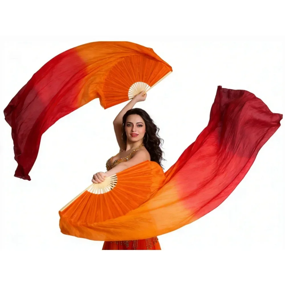 100% Real Silk Bellydance Fan 180cm 1 Pair Gradient Color Fans Professional Oriental Dance Stage Show Props Fans for Women Girls
100% Real Silk Bellydance Fan 180cm 1 Pair Gradient Color Fans Professional Oriental Dance Stage Show Props Fans for Women Girls