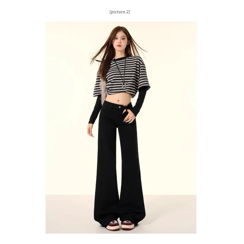 American Style Spicy Girl Low Waist Flared Pants Stretch Slim Fit Versatile Jeans for Women
American Style Spicy Girl Low Waist Flared Pants Stretch Slim Fit Versatile Jeans for Women
