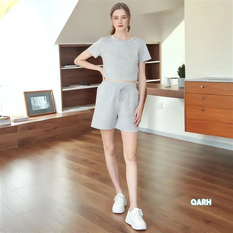 Комплекты из 2 предметов для женщин, летние одинаковые шорты с круглым вырезом, комплект для отдыха с карманами, повседневная дорожная одежда, модная одежда
Комплекты из 2 предметов для женщин, летние одинаковые шорты с круглым вырезом, комплект для отдыха с карманами, повседневная дорожная одежда, модная одежда