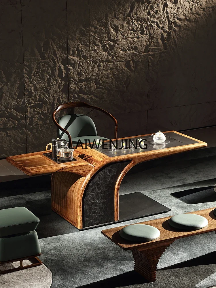HLZ New Chinese solid wood tea table Nordic high-grade ebony tea table and chair combination
HLZ New Chinese solid wood tea table Nordic high-grade ebony tea table and chair combination