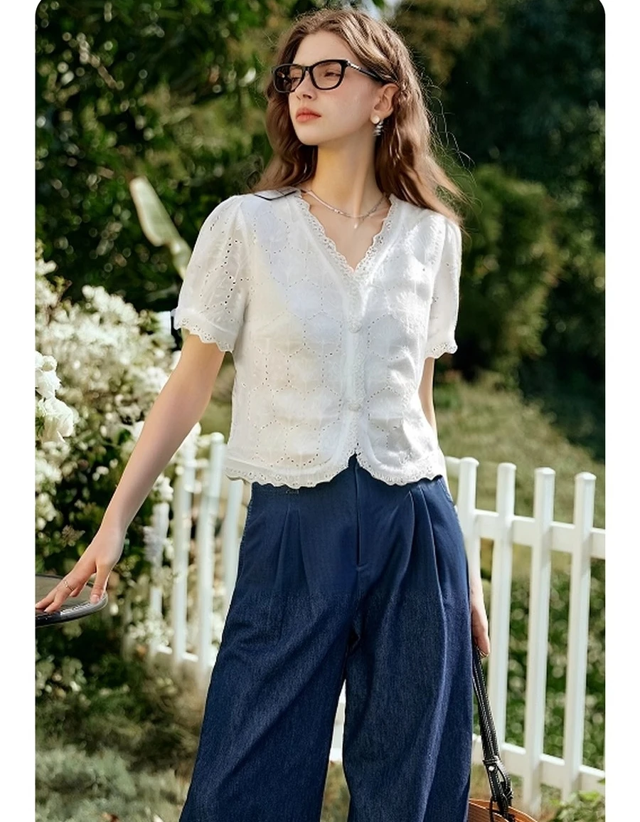 OLrain Women's White Vacation Shirts & Blouses 2025 Fashion Lady Short Sleeve Cotton Shirt Woman Tops Female Clothing O57XX96366
OLrain Women's White Vacation Shirts & Blouses 2025 Fashion Lady Short Sleeve Cotton Shirt Woman Tops Female Clothing O57XX96366