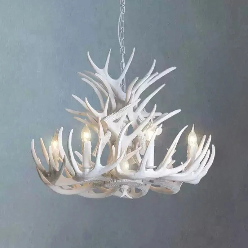 White Antler Chandelier Lighting Deer Horn Pendant Lamp Resin For Restaurant Living Room Hotel Shop Dining Table Hanging Lamp
White Antler Chandelier Lighting Deer Horn Pendant Lamp Resin For Restaurant Living Room Hotel Shop Dining Table Hanging Lamp
