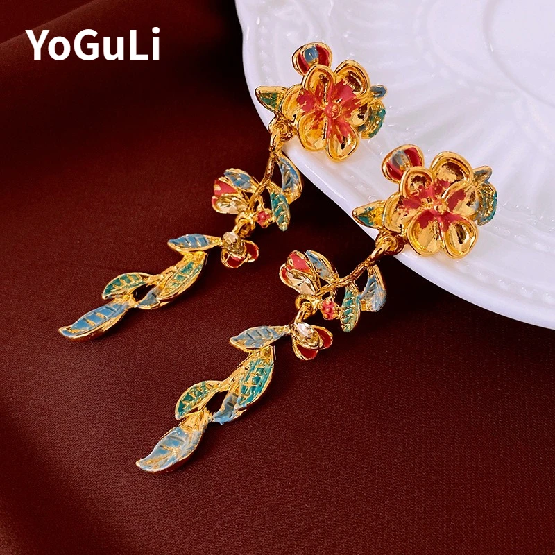 Fashion Jewelry Luxury Temperament Flower Tassel Earrings For Women Female Gifts Delicate Design Ear Accessories Hot Selling 
Fashion Jewelry Luxury Temperament Flower Tassel Earrings For Women Female Gifts Delicate Design Ear Accessories Hot Selling