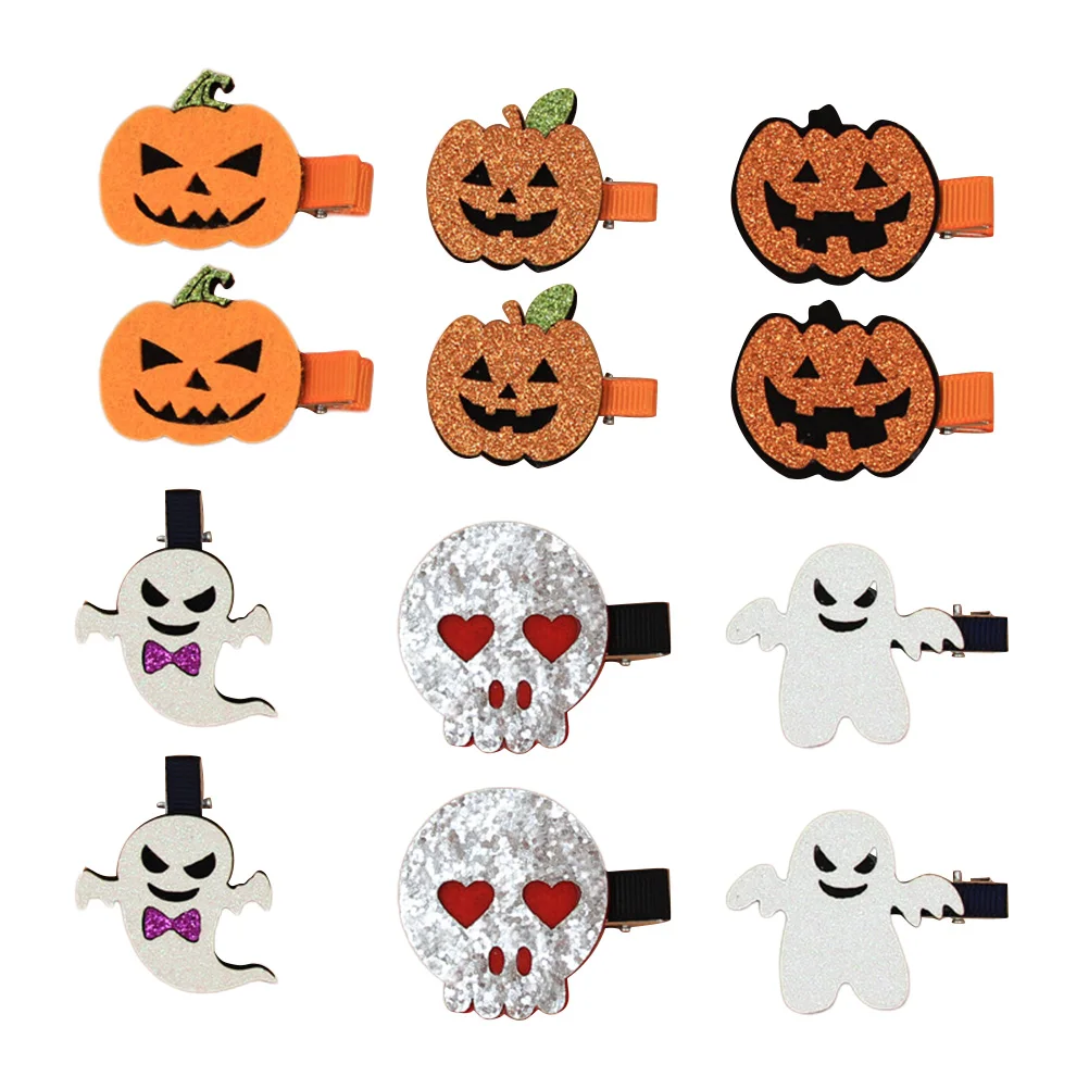 12pcs Hair Clips Bow Pins Halloween Pumpkin Skull Ghost Decorations Party Daily Fashion Accessories Girls Kids
12pcs Hair Clips Bow Pins Halloween Pumpkin Skull Ghost Decorations Party Daily Fashion Accessories Girls Kids