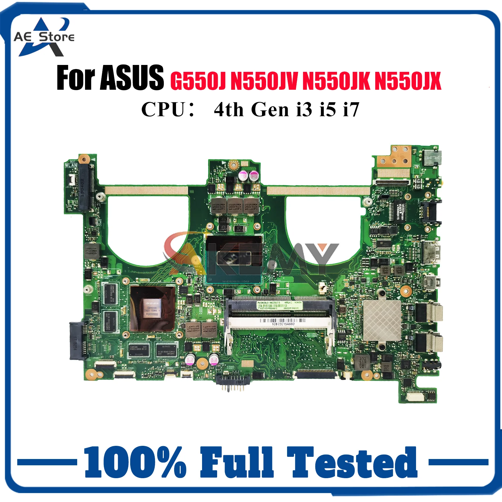 N550JV Материнская плата для ноутбука ASUS ROG N550JX N550J G550J N550JV N550JK Материнская плата с процессором i3 i5 i7 100% tests OK stk
N550JV Материнская плата для ноутбука ASUS ROG N550JX N550J G550J N550JV N550JK Материнская плата с процессором i3 i5 i7 100% tests OK stk