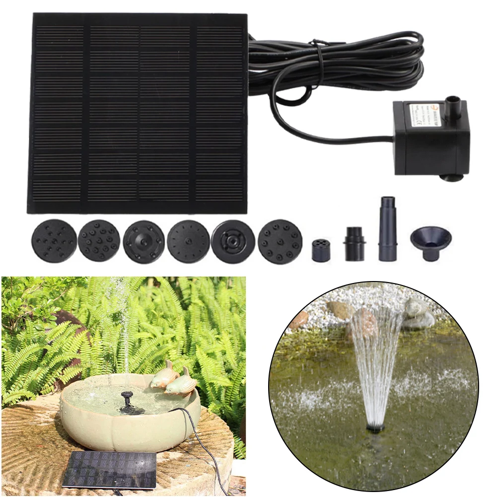 1.2W Solar Water Fountain Pump with 6 Nozzles Solar Fountain Pond Pump Kit Solar Panel Water Pump for BirdBath Garden Small Pond
1.2W Solar Water Fountain Pump with 6 Nozzles Solar Fountain Pond Pump Kit Solar Panel Water Pump for BirdBath Garden Small Pond