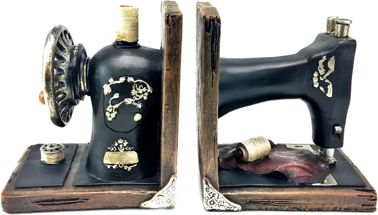 Vintage Sewing Machine Bookends for Bookshelf, Heavy Duty Non Skid 6 Inch Book Stopper Home Office Library Decor
Vintage Sewing Machine Bookends for Bookshelf, Heavy Duty Non Skid 6 Inch Book Stopper Home Office Library Decor