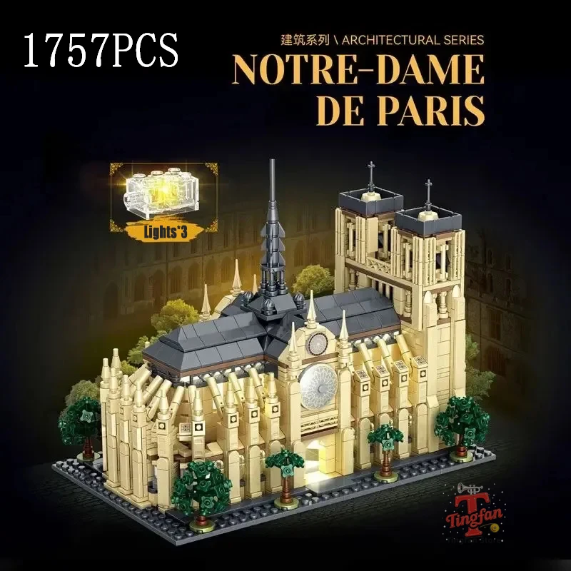 1757 PCS Notre Dame De Paris Modular Buildings Blocks Model with Lights MOC Assembly Architecture Building Sets Toys Kids Gifts
1757 PCS Notre Dame De Paris Modular Buildings Blocks Model with Lights MOC Assembly Architecture Building Sets Toys Kids Gifts
