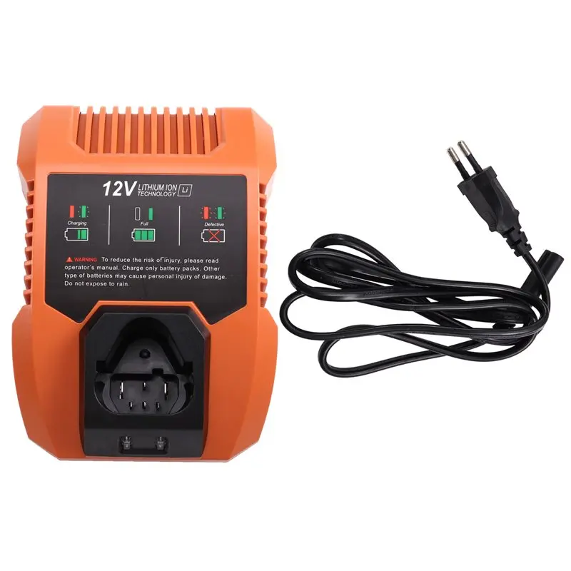 ABZL For AEG Electric Tools Battery Li- For Ridgid 12V 2.0Ah 6.0Ah Lithium Battery Models LL1230 L1215 R82059 EU PLUG