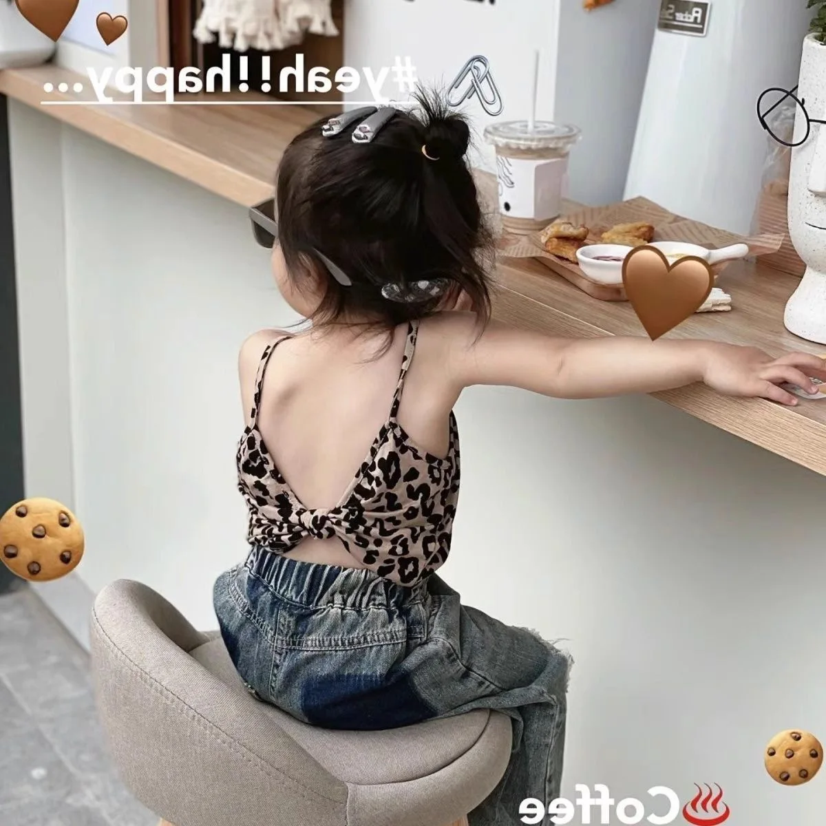 Girls' Summer Vest Baby's Stylish Children's Leopard Print Backless Outerwear Fashion and All-match Kids Top
Girls' Summer Vest Baby's Stylish Children's Leopard Print Backless Outerwear Fashion and All-match Kids Top