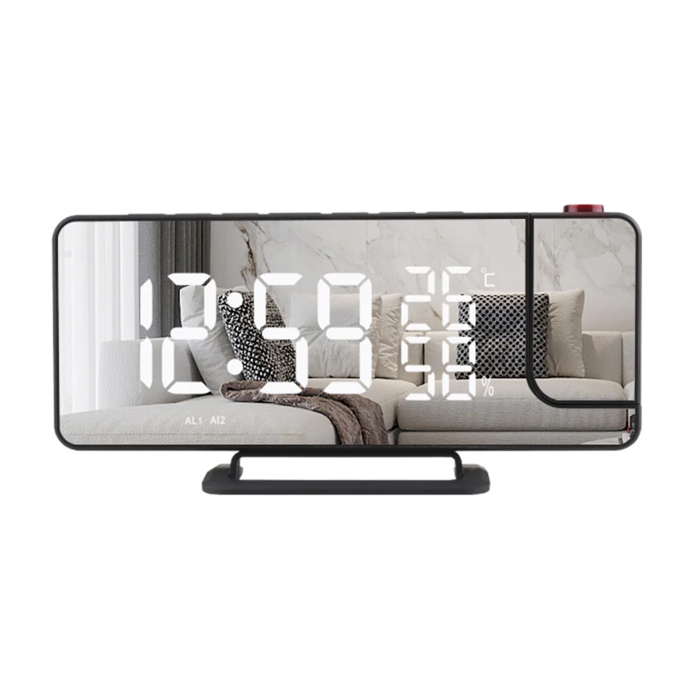 Digital Display Clock Photosensitive Electronic Office Projection Alarm Mirror Surface Black Plastic
Digital Display Clock Photosensitive Electronic Office Projection Alarm Mirror Surface Black Plastic
