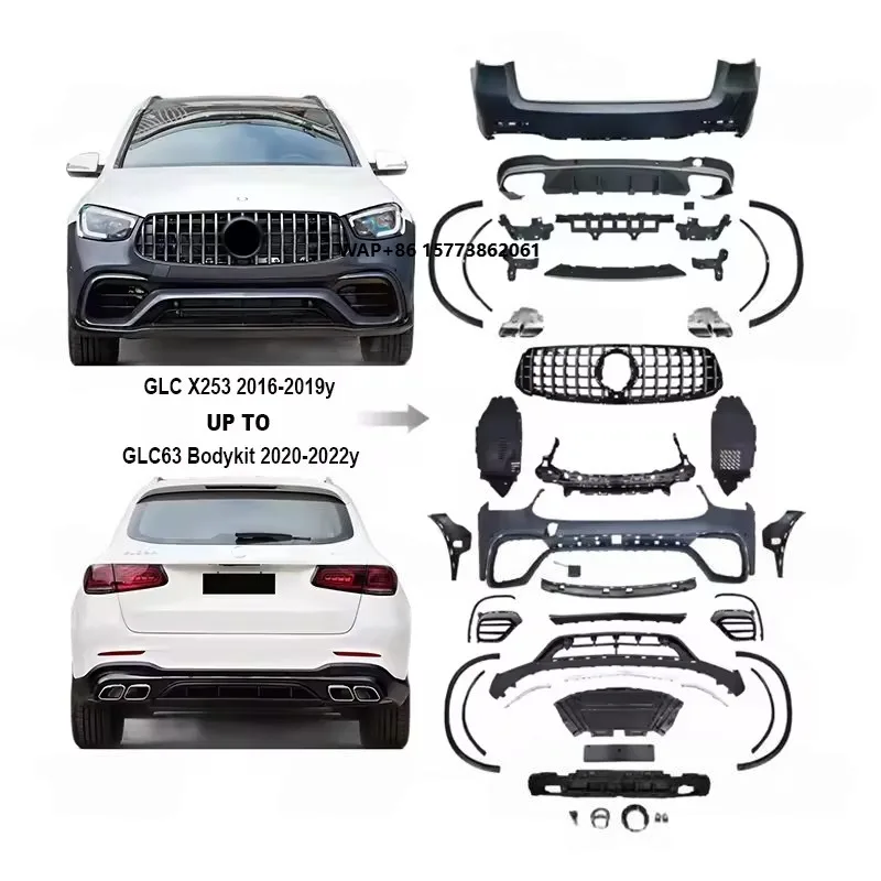 X253 2016-2019 Old to New GLC63 2020-2022 Body Kit for GLC Class X253 SUV GLC200 GLC300 Bodykit with Car Bumper
X253 2016-2019 Old to New GLC63 2020-2022 Body Kit for GLC Class X253 SUV GLC200 GLC300 Bodykit with Car Bumper