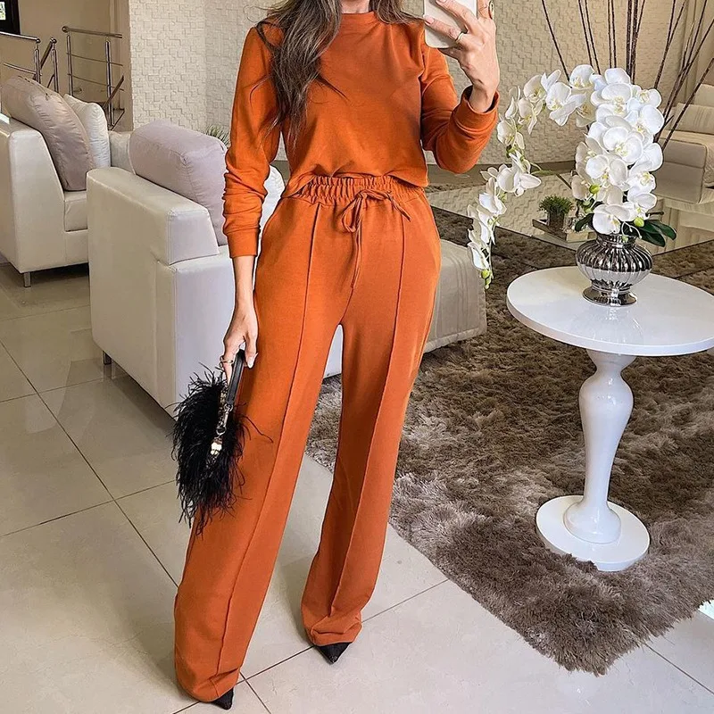 Wepbel Y2K Long Sleeve Tshirt Top Straight-Leg Trousers Two-Piece Suit Women Outfits O-neck Tshirt Tops High Waist Casual Pants
Wepbel Y2K Long Sleeve Tshirt Top Straight-Leg Trousers Two-Piece Suit Women Outfits O-neck Tshirt Tops High Waist Casual Pants
