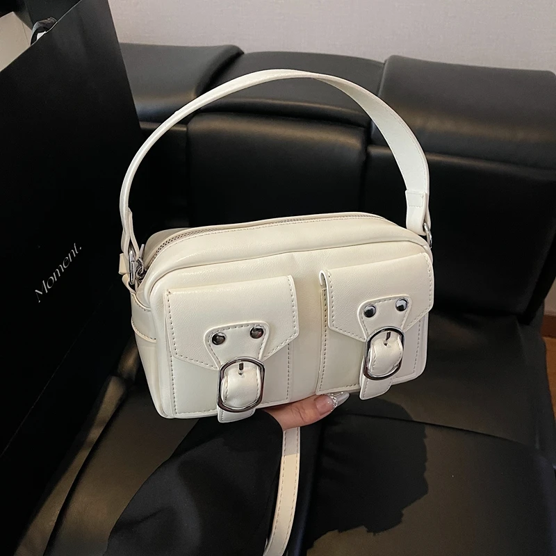 Double Pocket Design Shoulder Bag For Women Solid Color Pu Leather Messenger Bag Lady Korean Style Handbag Clutch Bag Tote
Double Pocket Design Shoulder Bag For Women Solid Color Pu Leather Messenger Bag Lady Korean Style Handbag Clutch Bag Tote