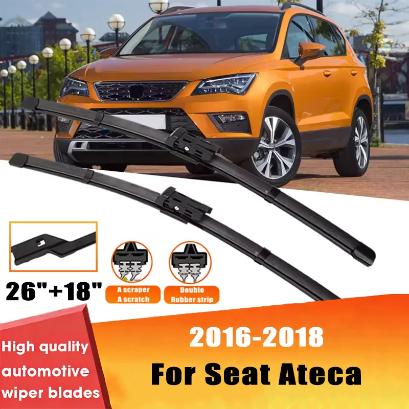 2pcs Wiper Front Wiper Blades Set For Seat Ateca 2016-2018 2017 Windshield Windscreen Window 26"+18"Car Accessories
2pcs Wiper Front Wiper Blades Set For Seat Ateca 2016-2018 2017 Windshield Windscreen Window 26"+18"Car Accessories
