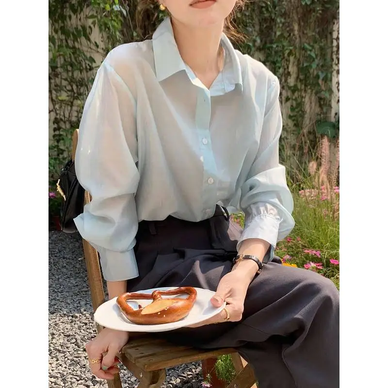 Sendo Spring irt Women Loose Sunscreen Long Sves outside Commute Sle Polyester Fiber Thin Pure Color Busin Women's ...
Sendo Spring irt Women Loose Sunscreen Long Sves outside Commute Sle Polyester Fiber Thin Pure Color Busin Women's ...