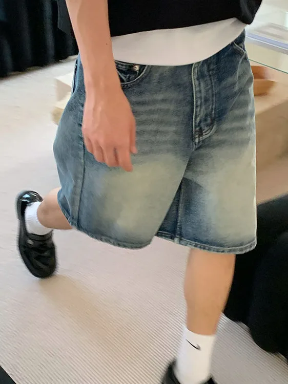 RE Men's Vintage Waed Denim orts Summer High Waist Wide Leg Loose Fit Straight Cut Five-Quarter Length Casual Jeans
RE Men's Vintage Waed Denim orts Summer High Waist Wide Leg Loose Fit Straight Cut Five-Quarter Length Casual Jeans