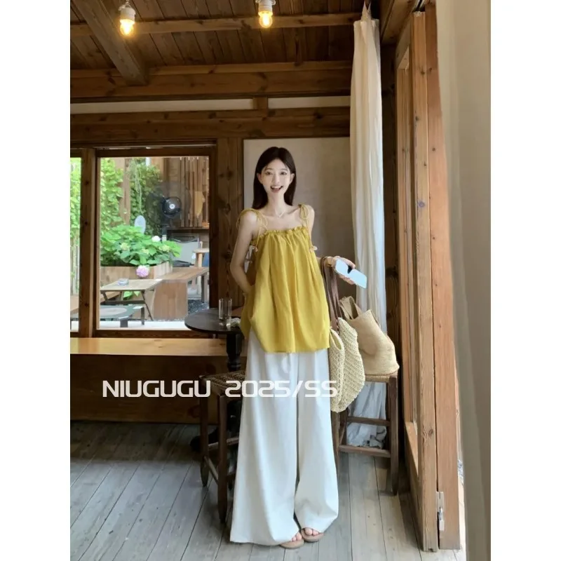 Korean Sweet Floral Tie Strap Pleated Cami Top High Waist Wide Leg Pants 2Pcs Outfit Set
Korean Sweet Floral Tie Strap Pleated Cami Top High Waist Wide Leg Pants 2Pcs Outfit Set