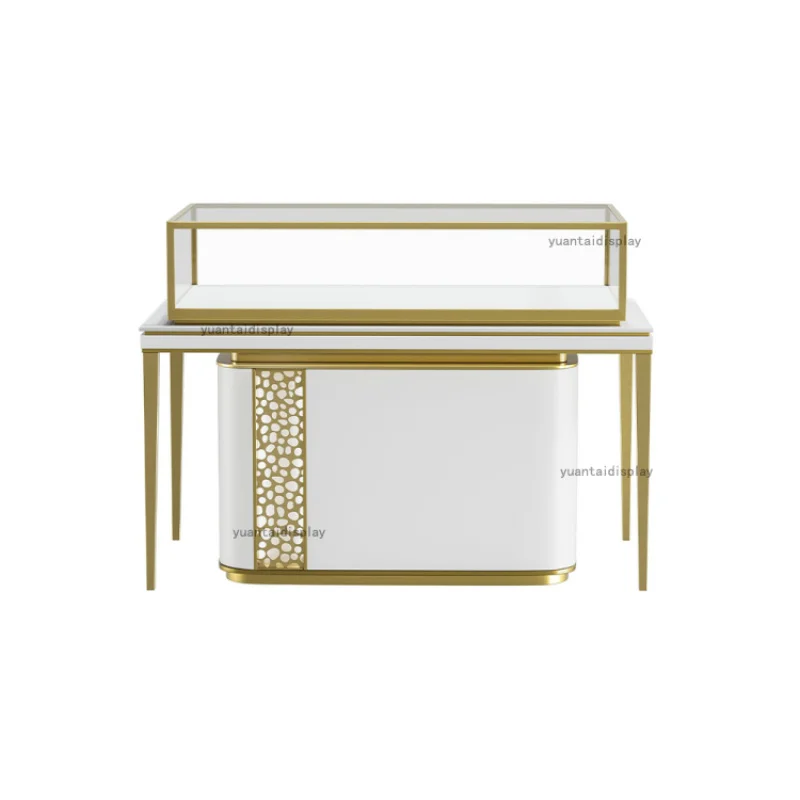 Custom retail luxury jewelry display counter metal jewelry display cabinet for shop
Custom retail luxury jewelry display counter metal jewelry display cabinet for shop