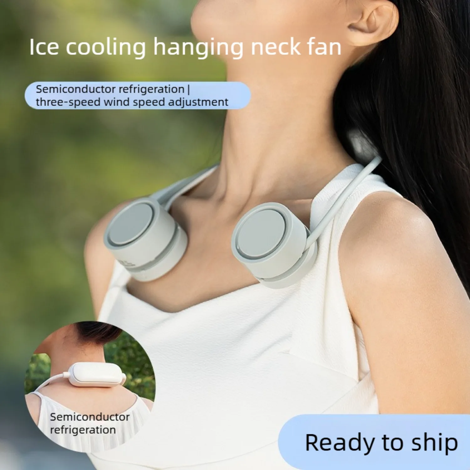 Portable Neck fan with Cooling Platec,Neck Air Conditioner, 3 Speeds Bladeless Wearable Foldable Mini Fan for Outdoor and Indoor
Portable Neck fan with Cooling Platec,Neck Air Conditioner, 3 Speeds Bladeless Wearable Foldable Mini Fan for Outdoor and Indoor